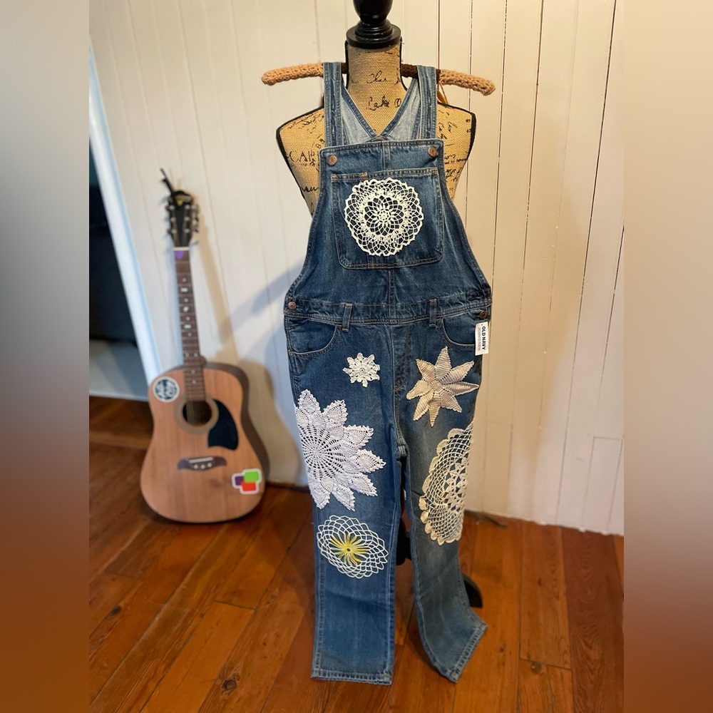 NWT Old Navy Overalls Hand-sewn Upgrade